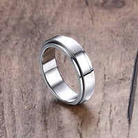 Thumbnail for Your Custom Design & Image & Logo & Text Design  Rotating Stainless Steel Couple Ring