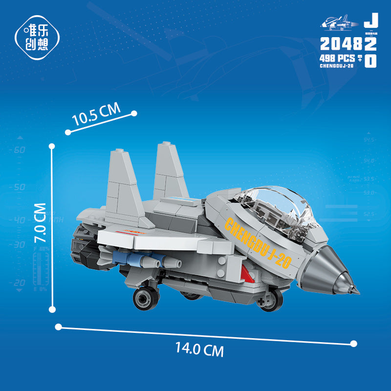 Mini  Fighter Model Building Blocks Aircraft (2)