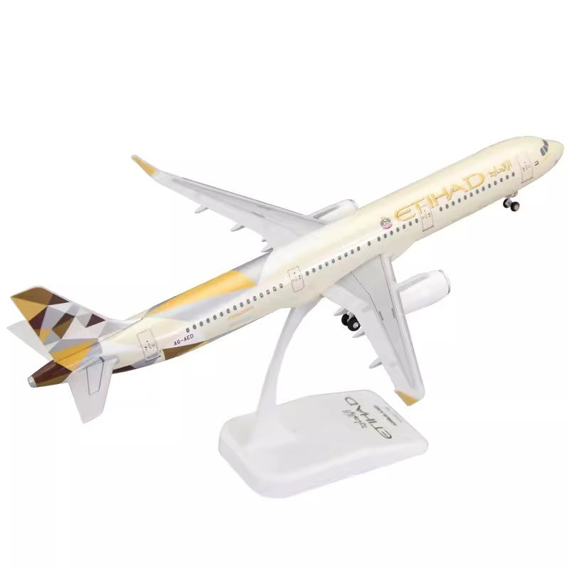 Etihad Airways Airbus A321 Airplane Model (1/150 Scale - 31CM)