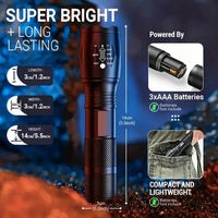 Thumbnail for LED Telescopic Focusing Strong Aluminum Alloy Light Flashlight