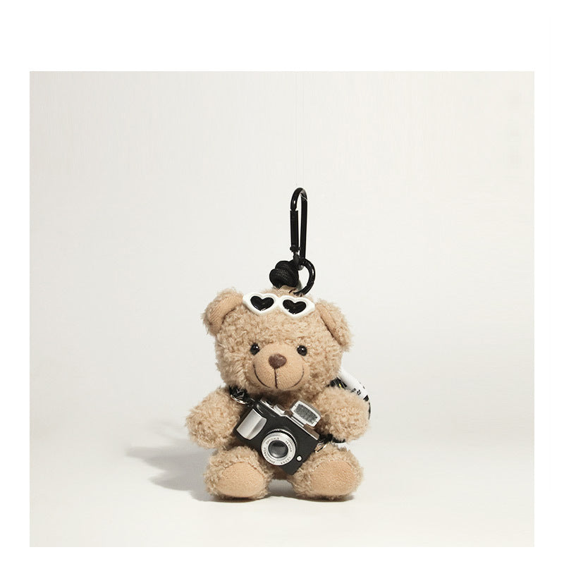 Cute Pilot Bear Key Ring Doll Pendant