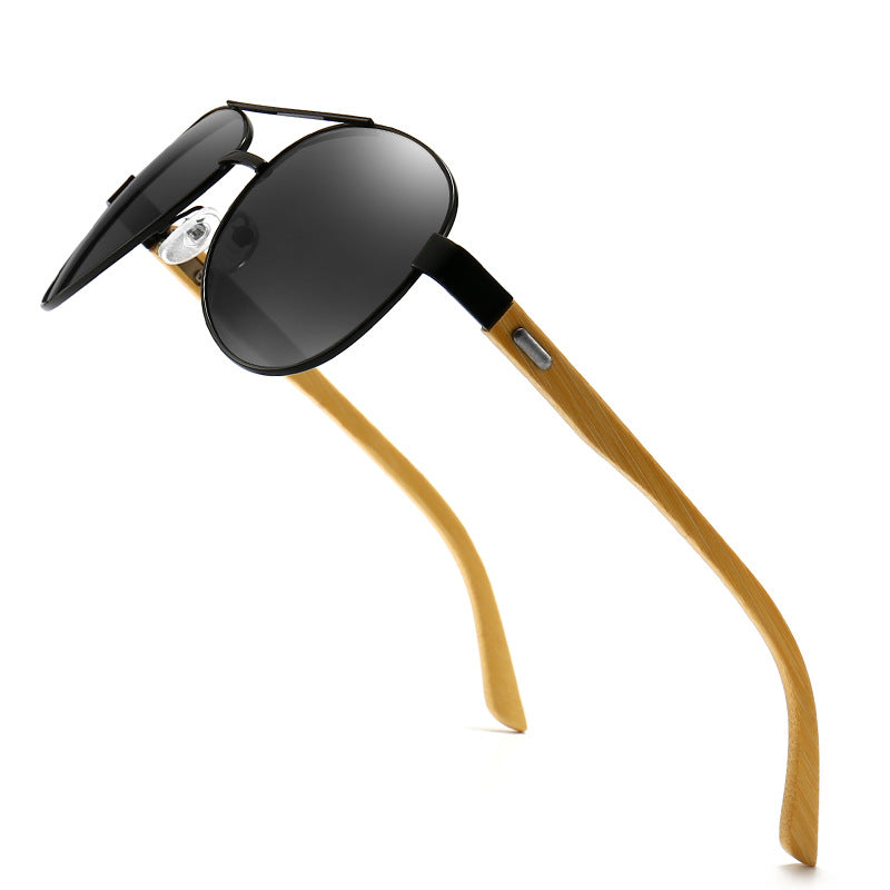 New Pilot Polarized Bamboo leg sunglasses