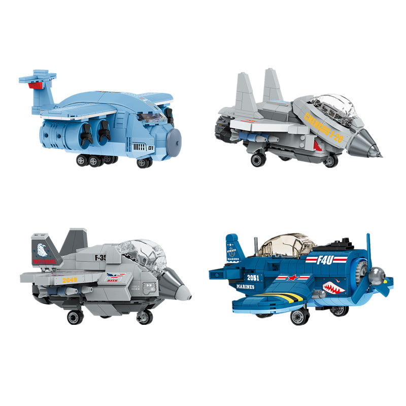 Mini  Fighter Model Building Blocks Aircraft (2)