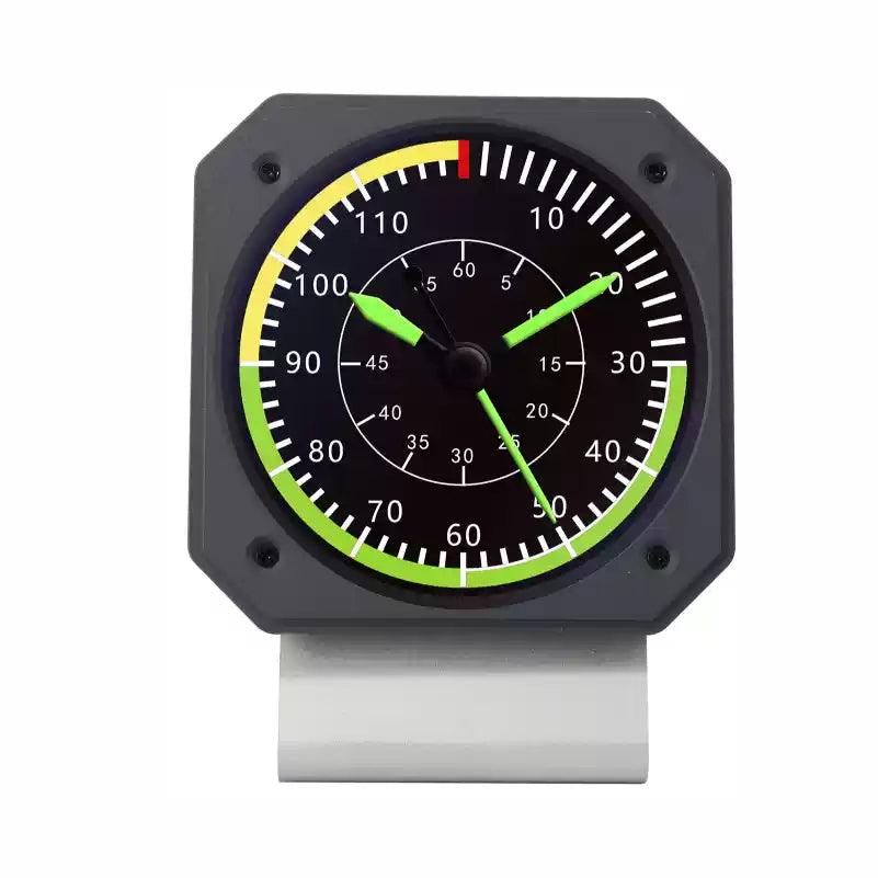 Airspeed Metal aluminum Flight clock Quartz movement Alarm( M3 )