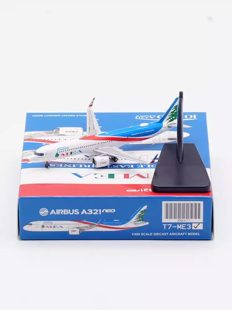 JC Wing- MEA Middle Eastern Airlines Airbus A321Neo Airplane Model (1/400 Scale)