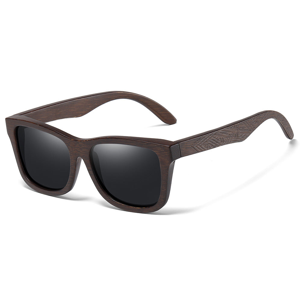 New Retro Polarized Wooden Frame Sunglasses