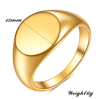 Thumbnail for Your Custom Design & Image & Logo & Text Design  12MM Stainless Steel Smooth Ring (2)