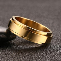 Thumbnail for Your Custom Design & Image & Logo & Text Design  Rotating Stainless Steel Couple Ring