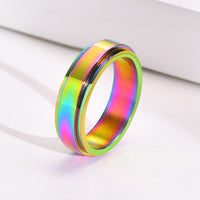 Thumbnail for Your Custom Design & Image & Logo & Text Design  Rotating Stainless Steel Couple Ring