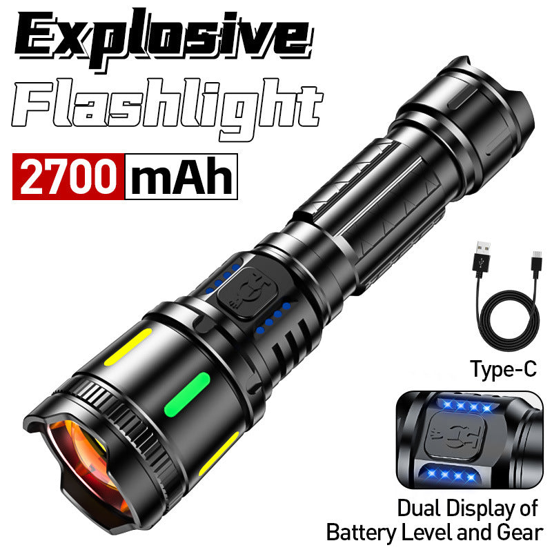 LED Tactical Long-Range Aluminum Alloy Light Flashlight