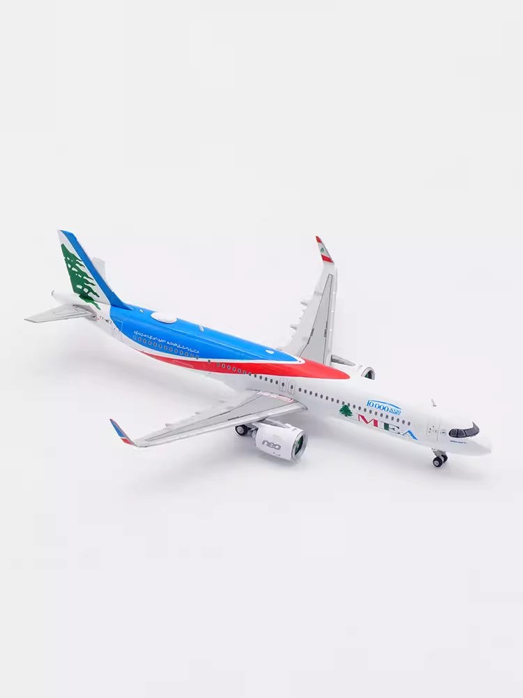 JC Wing- MEA Middle Eastern Airlines Airbus A321Neo Airplane Model (1/400 Scale)