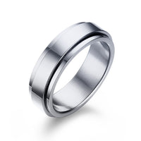 Thumbnail for Your Custom Design & Image & Logo & Text Design  Rotating Stainless Steel Couple Ring