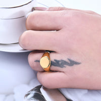 Thumbnail for Your Custom Design & Image & Logo & Text Design  12MM Stainless Steel Smooth Ring (2)