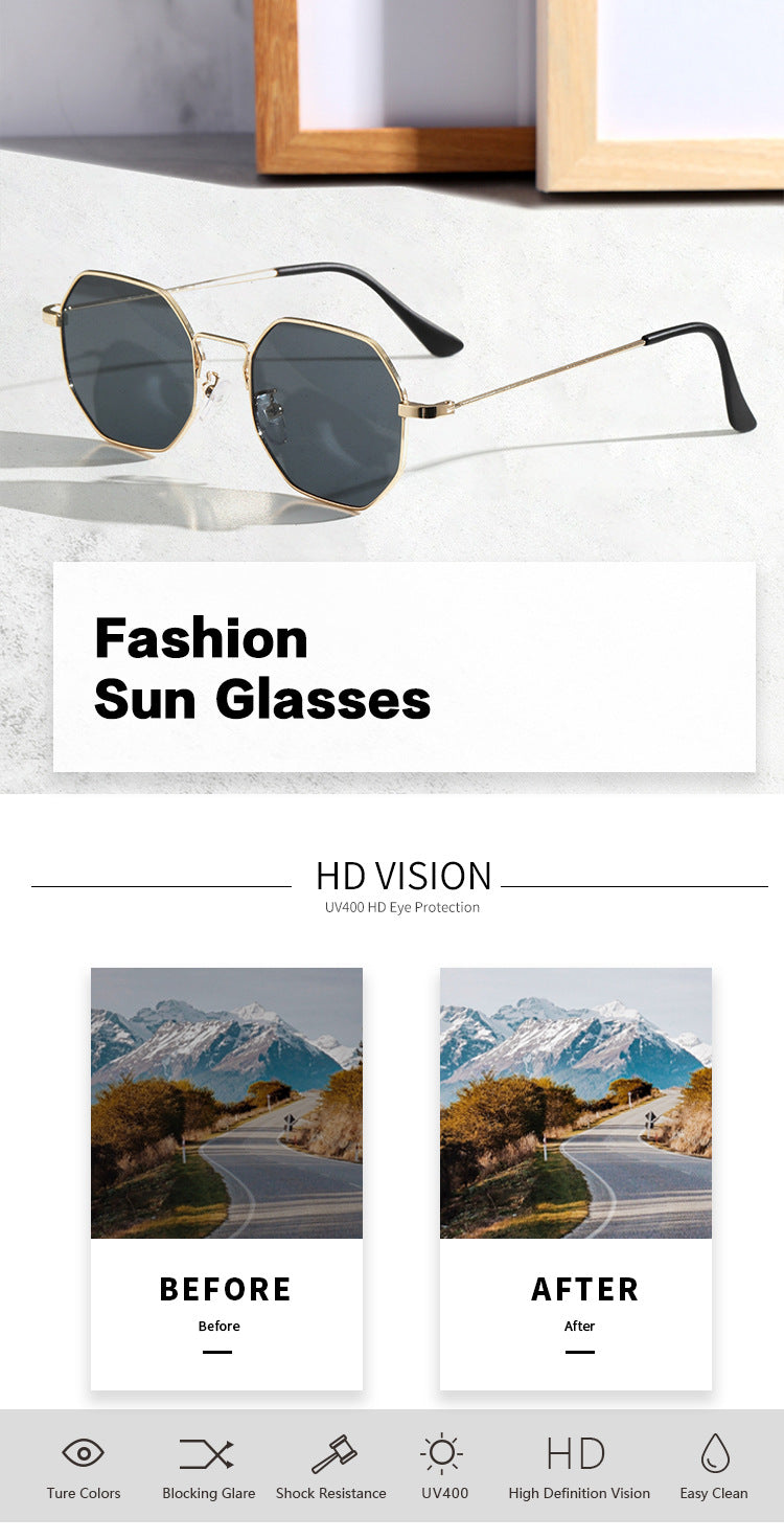 New Polygon Fashion Sun Glasses