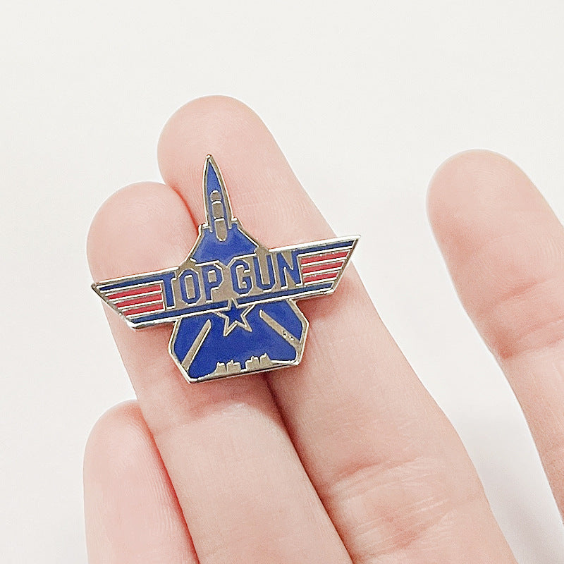 TOP GUN 1 Aviation Pilot Brooch Aircraft Pins Badge