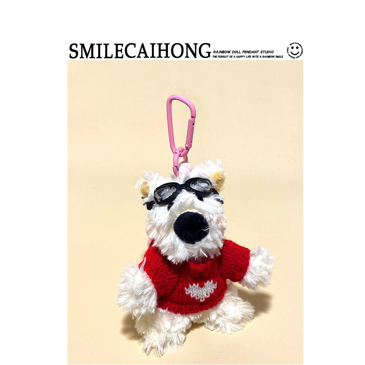 Cute Pilot Dog Key Ring Doll Pendant