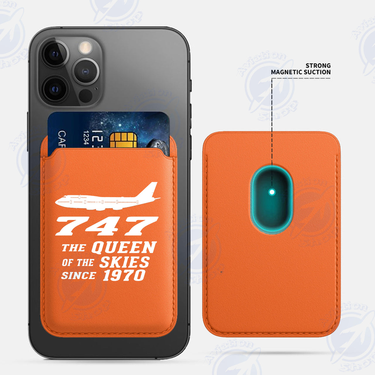 Boeing 747 - Queen of the Skies (2) iPhone Cases Magnetic Card Wallet