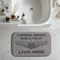 Thumbnail for A Normal Person and A PILOT Live Here Designed Bath Mats