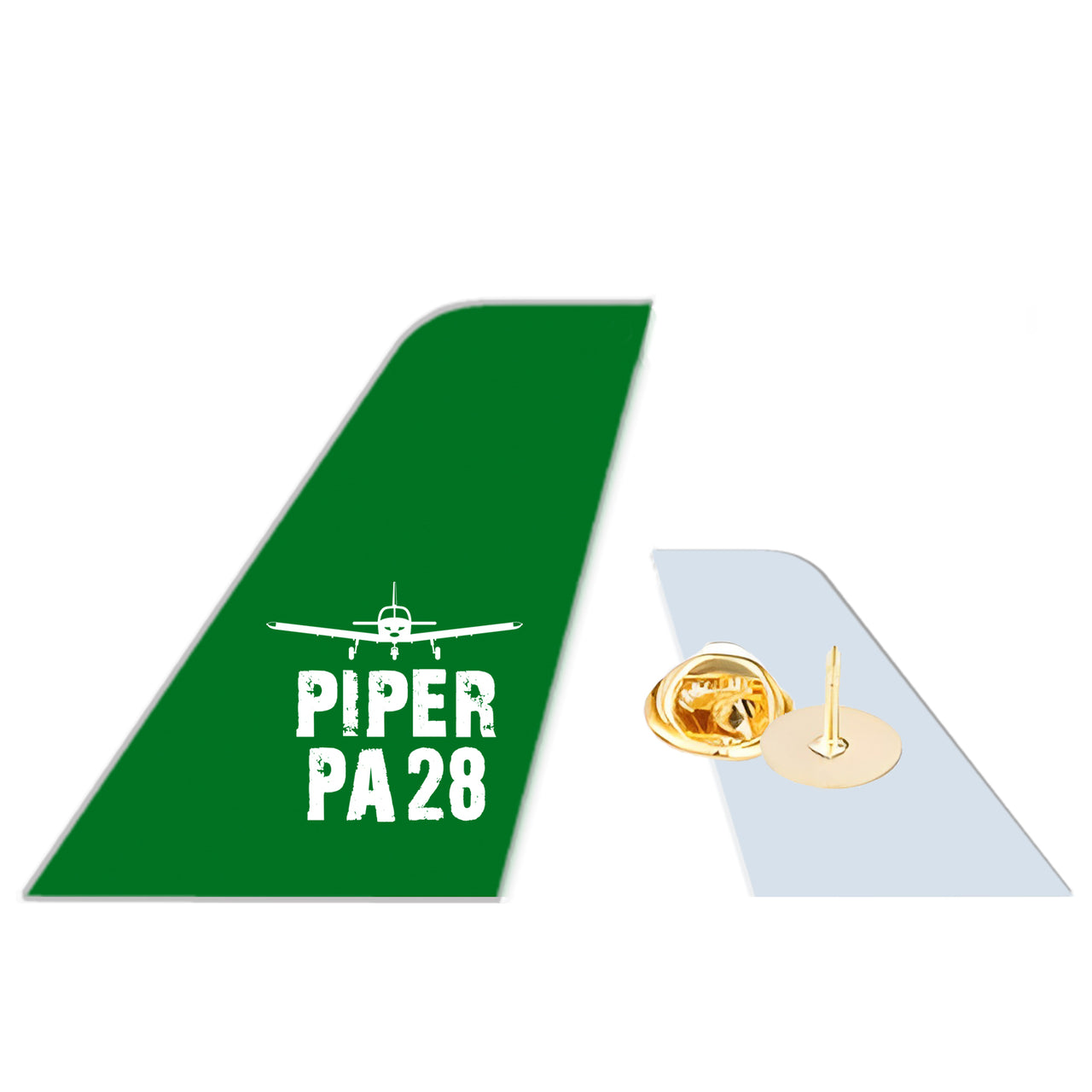 Piper PA28 & Plane Designed Tail Shape Badges & Pins