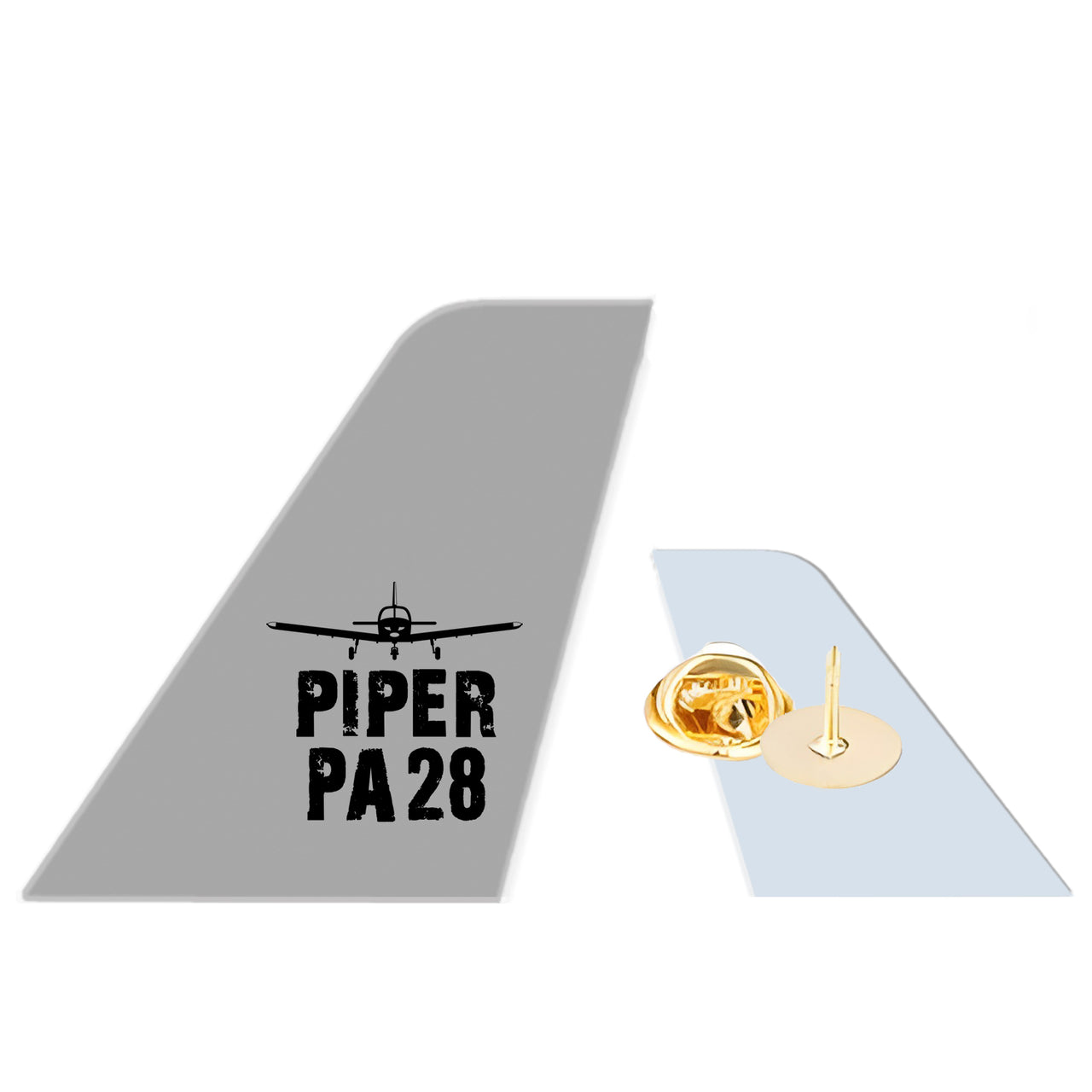 Piper PA28 & Plane Designed Tail Shape Badges & Pins