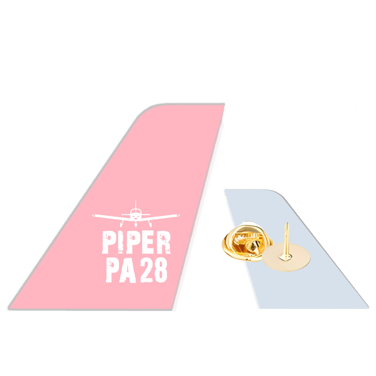 Piper PA28 & Plane Designed Tail Shape Badges & Pins