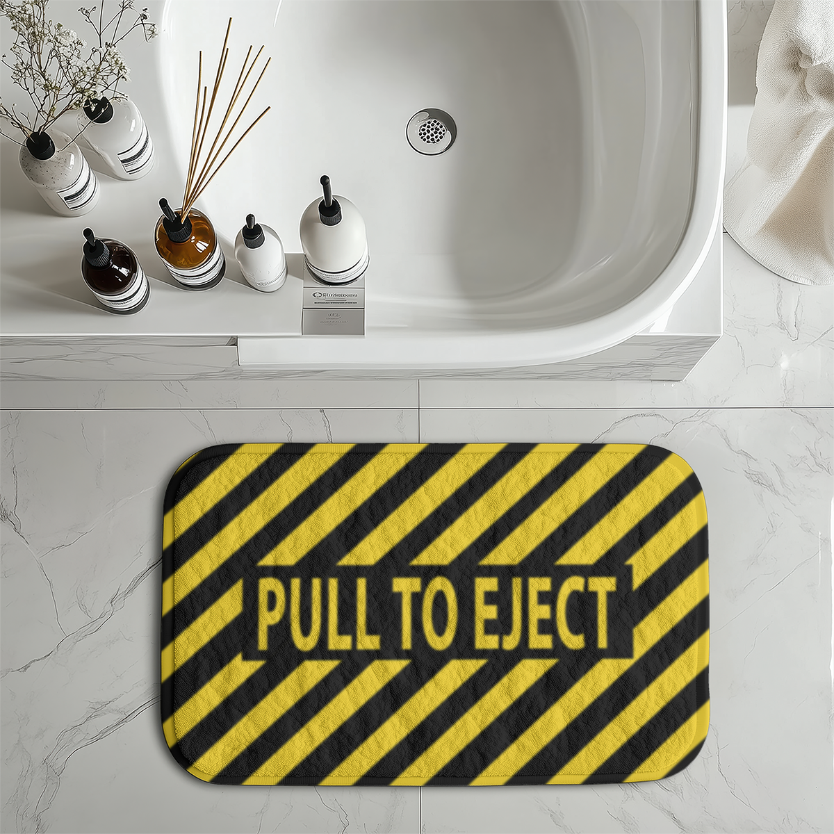 Pull to Eject Designed Bath Mats