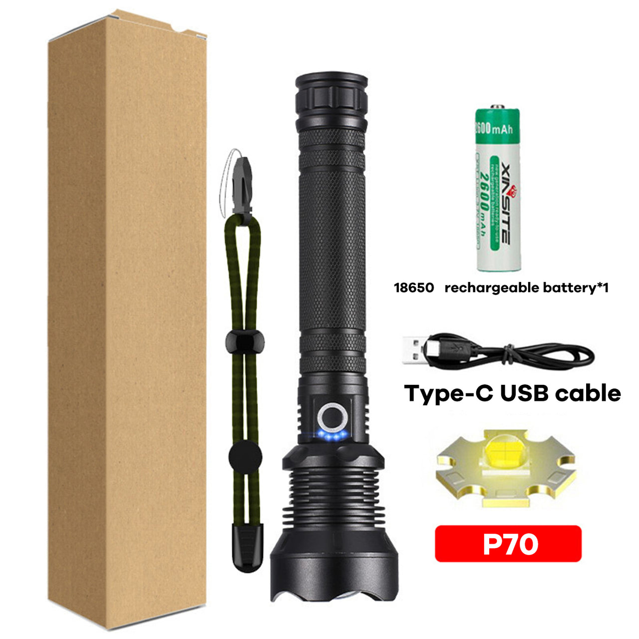 LED X81  P70 Strong Light Flashlight