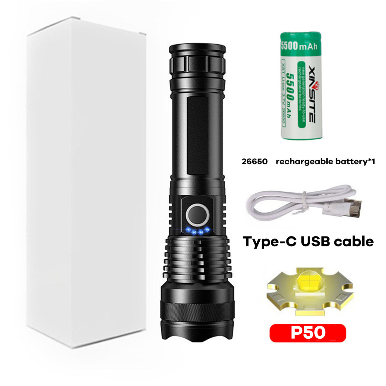 LED X80 p50 Strong Light Flashlight