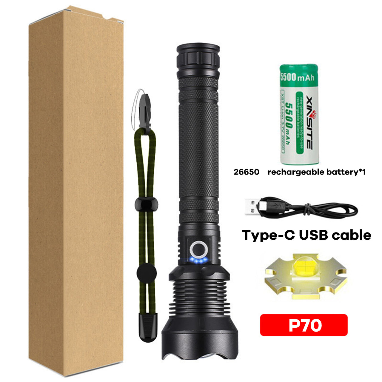 LED X81  P70 Strong Light Flashlight