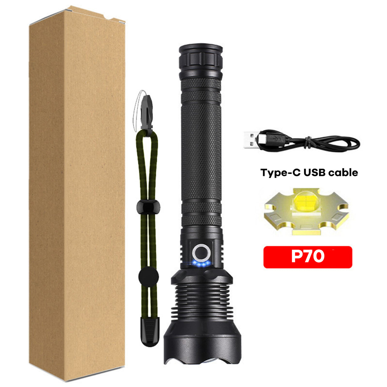 LED X81  P70 Strong Light Flashlight