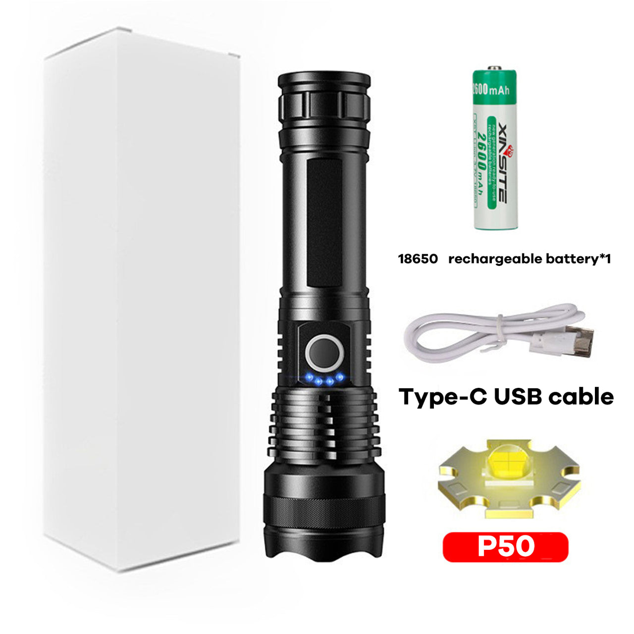 LED X80 p50 Strong Light Flashlight