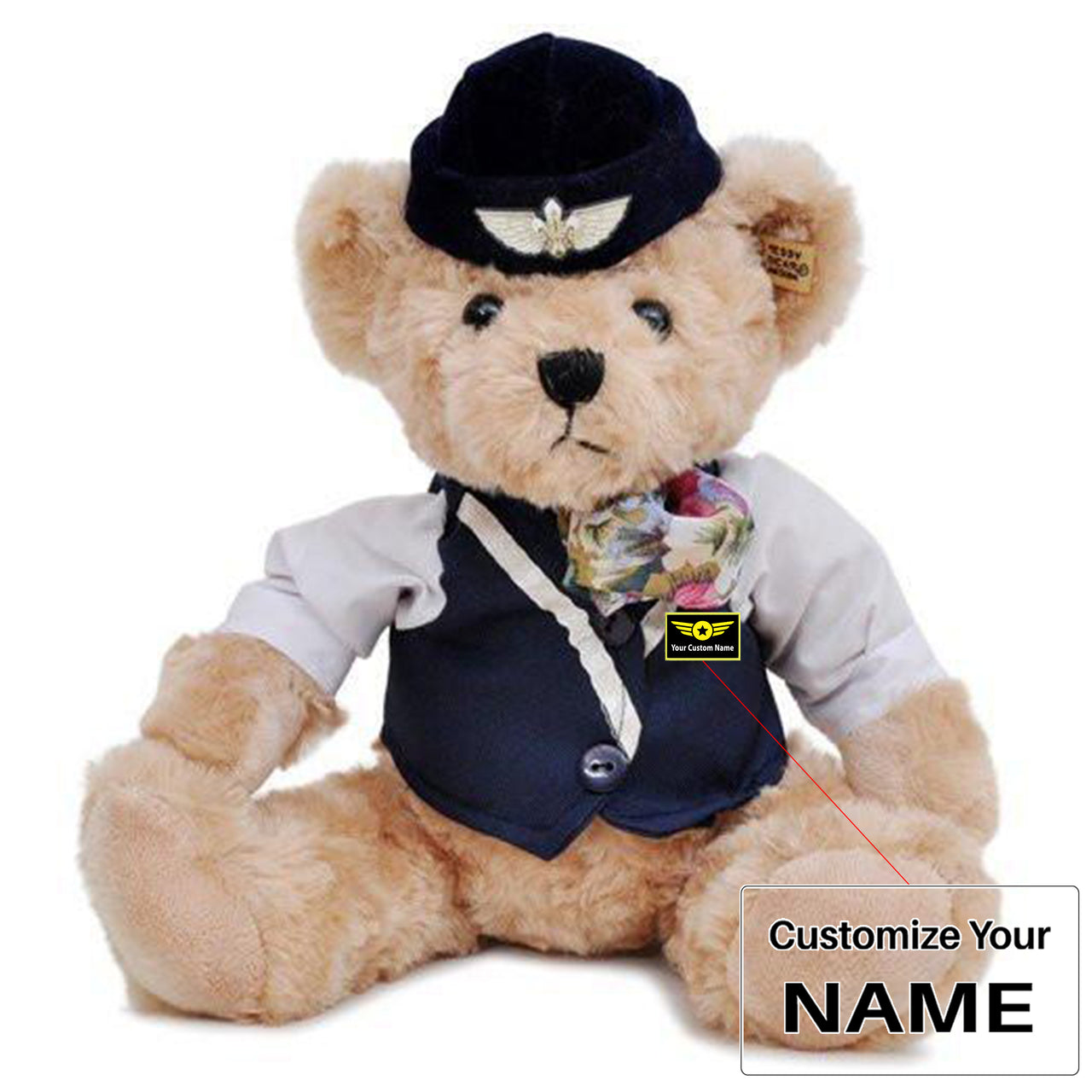 Cabin Crew & Captain Pilot& Teddy Bear & Dolls