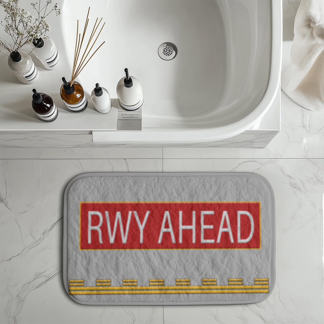 Runway Ahead Designed Bath Mats