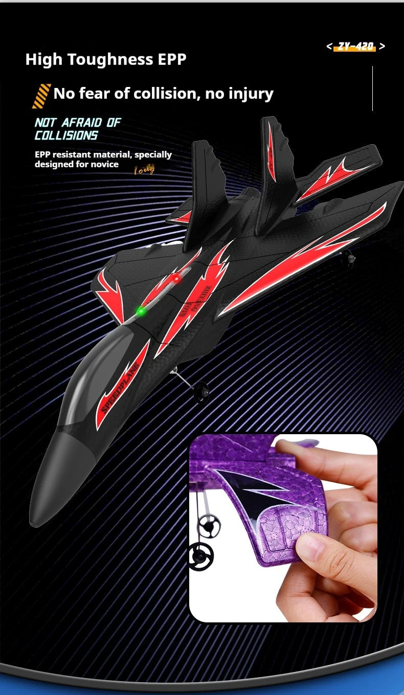 ZY-420 Remote Control Aircraft Fighter Fixed Wing Fall Resistant Epp Foam Remote Control