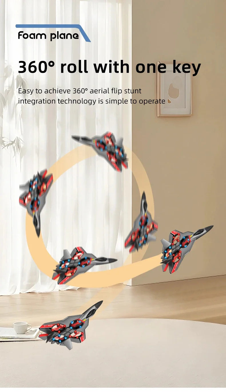 Zy905 360 Degree Stunt Rotating Hover Remote Control Foam Aircraft Children's Toy Adult Glider Four Axis Aircraft UAV