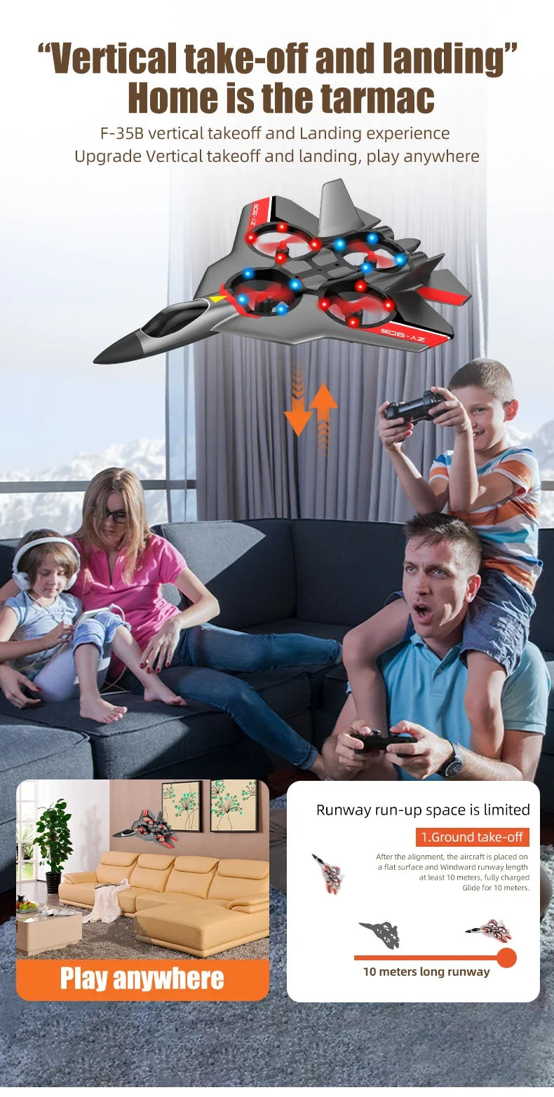 Zy905 360 Degree Stunt Rotating Hover Remote Control Foam Aircraft Children's Toy Adult Glider Four Axis Aircraft UAV