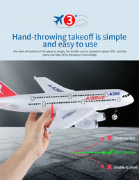 Thumbnail for Hot Gyro Airplane Airbus A380 RC Airplane Foam Toys 2.4G Fixed Wing Plane