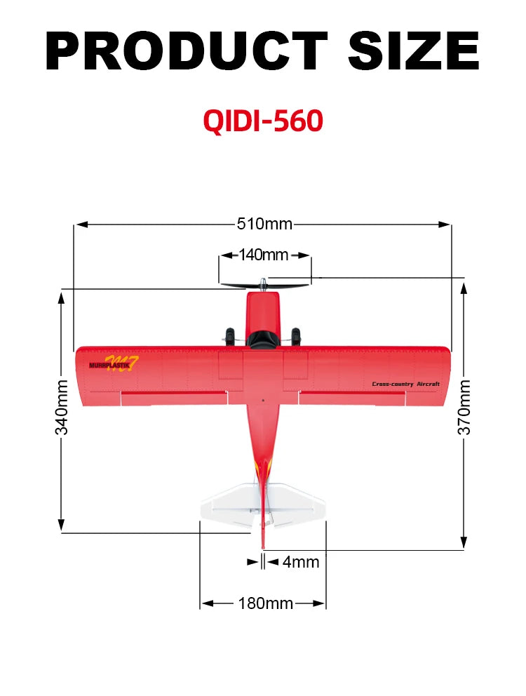 Qidi560 Moore M7 Off-road RC Plane 4CH Brushless Remote Control