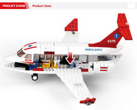 Thumbnail for 335pcs Creative City Airbus Cargo Aircraft Plane Building Blocks Air Ambulance Airplane Model