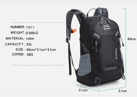 Thumbnail for 35L Hiking Outdoor Waterproof Mountaineering Travel Sports Backpack Large