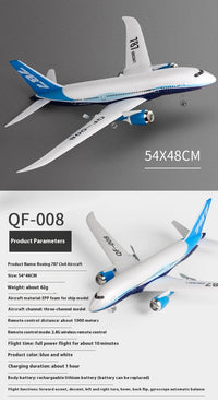 Thumbnail for Rc Boeing787 Glider Qf008 2.4g Electric Remote Control Plane Three-channel Fixed Wing Aircraft Passenger