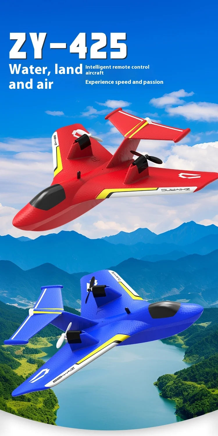 New Rc Plane 425 Water Air Remote Control Plane Two Channel Water Takeoff Fixed Wing Model Airplane Electric Children'S Toy