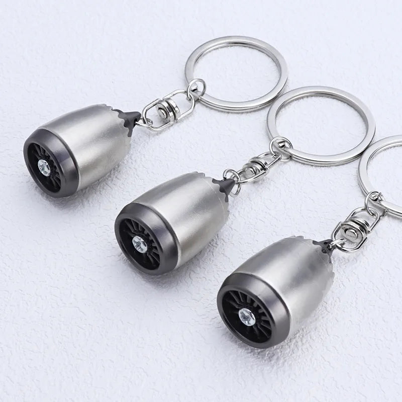 New Metal Aircraft Engine Keychain Mini Jet Engine