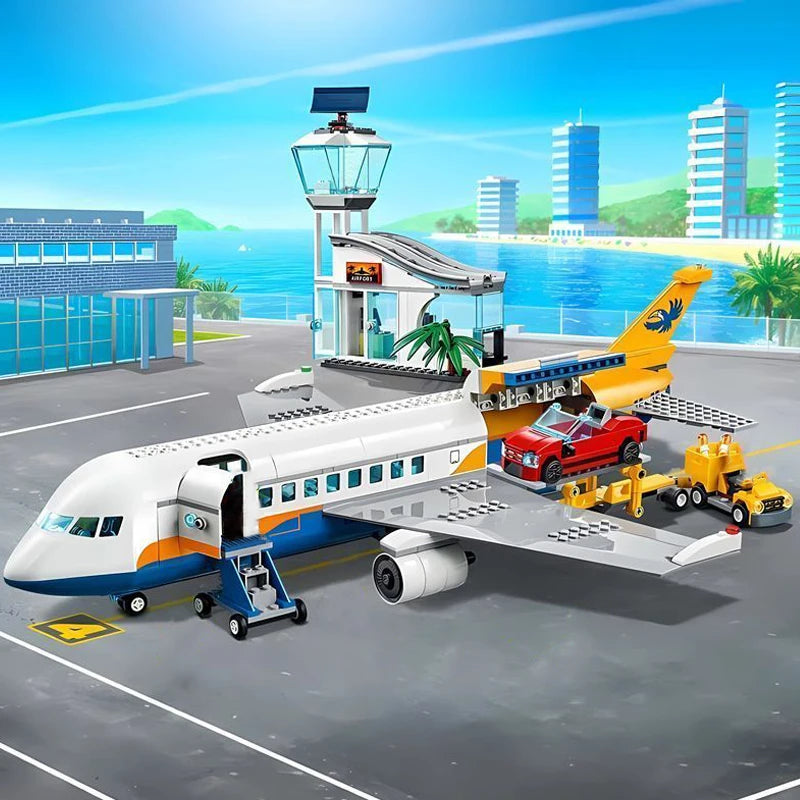 City Airport Aircraft Plane Model Building Bricks Educational Plane Building Blocks 60262