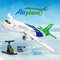 Thumbnail for 1601PCS City Series Passenger Plane Luxury Aircraft Airplane Bus Sets Model