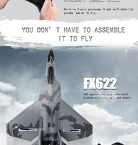 Thumbnail for Mini Fx-622 Fighter F22 Remote Foam Electric Model Airplane