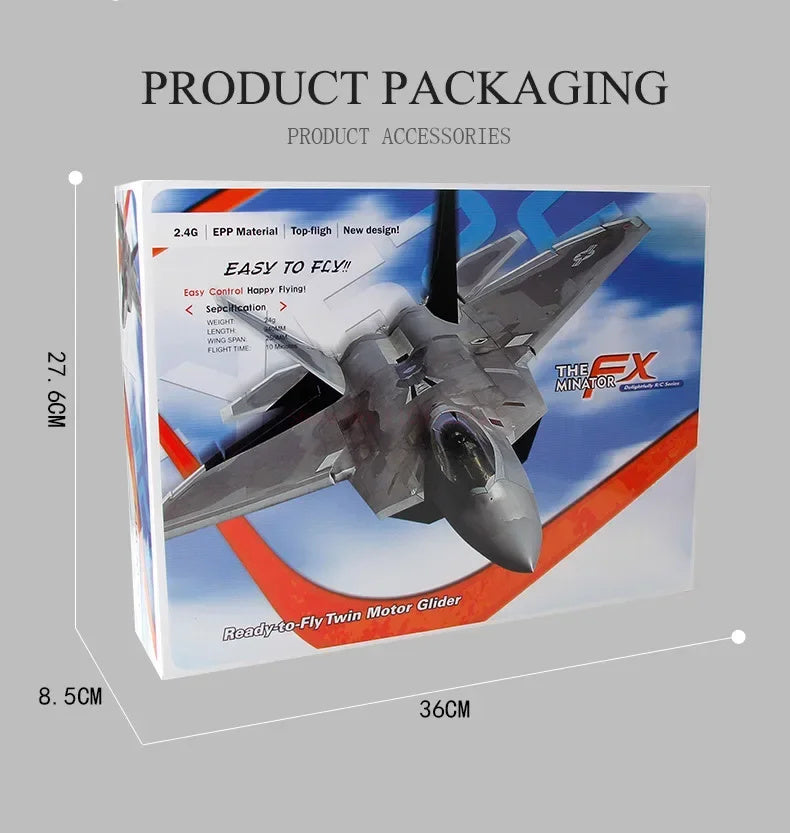 Mini Fx-622 Fighter F22 Remote Foam Electric Model Airplane