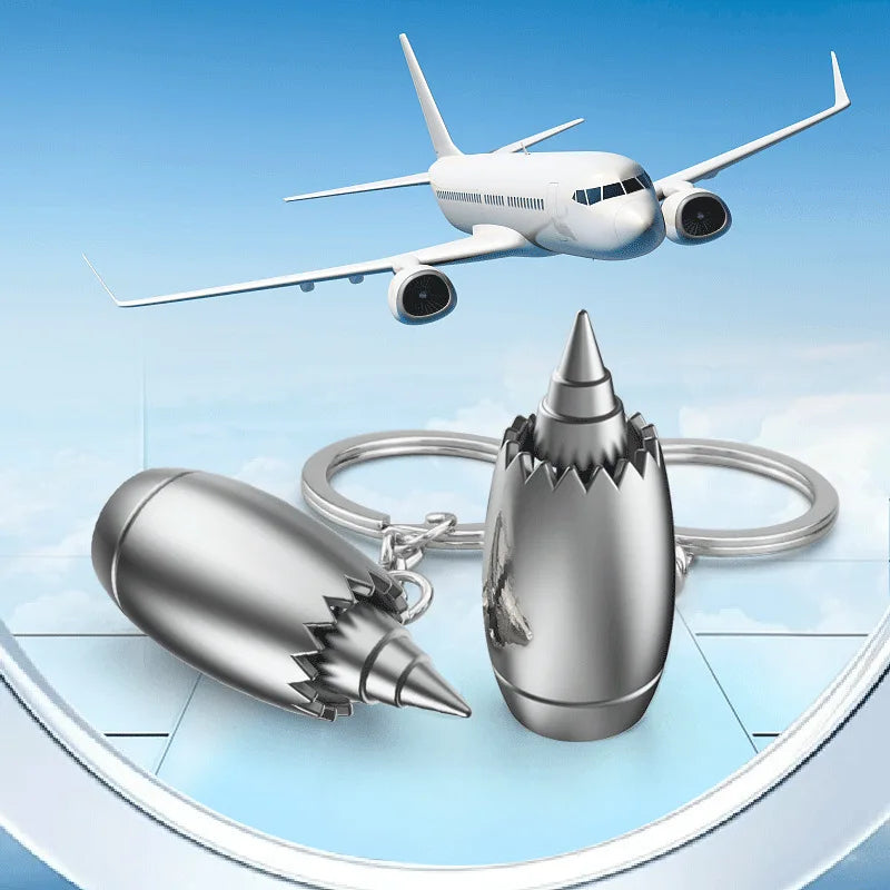 New Metal Aircraft Engine Keychain Mini Jet Engine