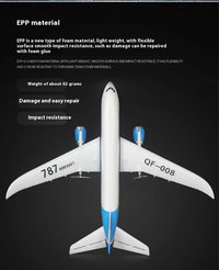 Thumbnail for Rc Boeing787 Glider Qf008 2.4g Electric Remote Control Plane Three-channel Fixed Wing Aircraft Passenger