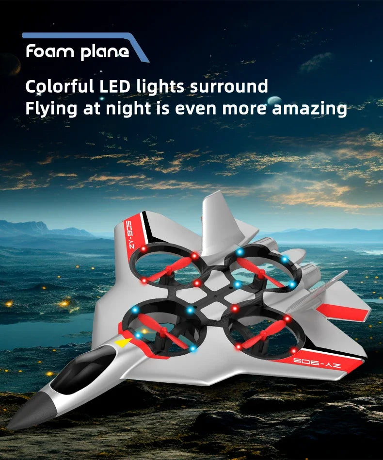 Zy905 360 Degree Stunt Rotating Hover Remote Control Foam Aircraft Children's Toy Adult Glider Four Axis Aircraft UAV